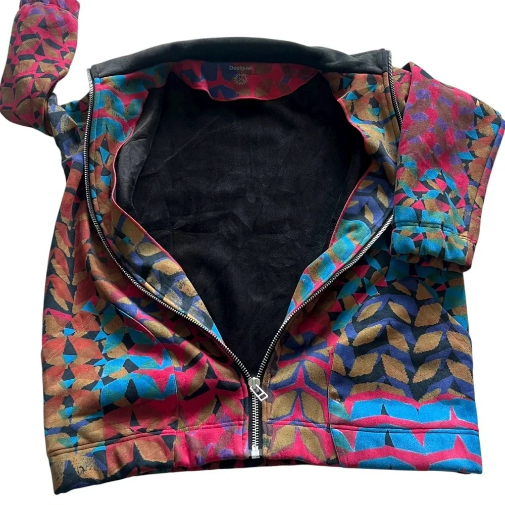 Desigual Retro Patch OLAHRAGA Jacket Size L/XL - Picture 6 of 16